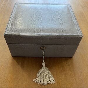 Pottery Barn McKenna Elegant Gray Jewelry Box
